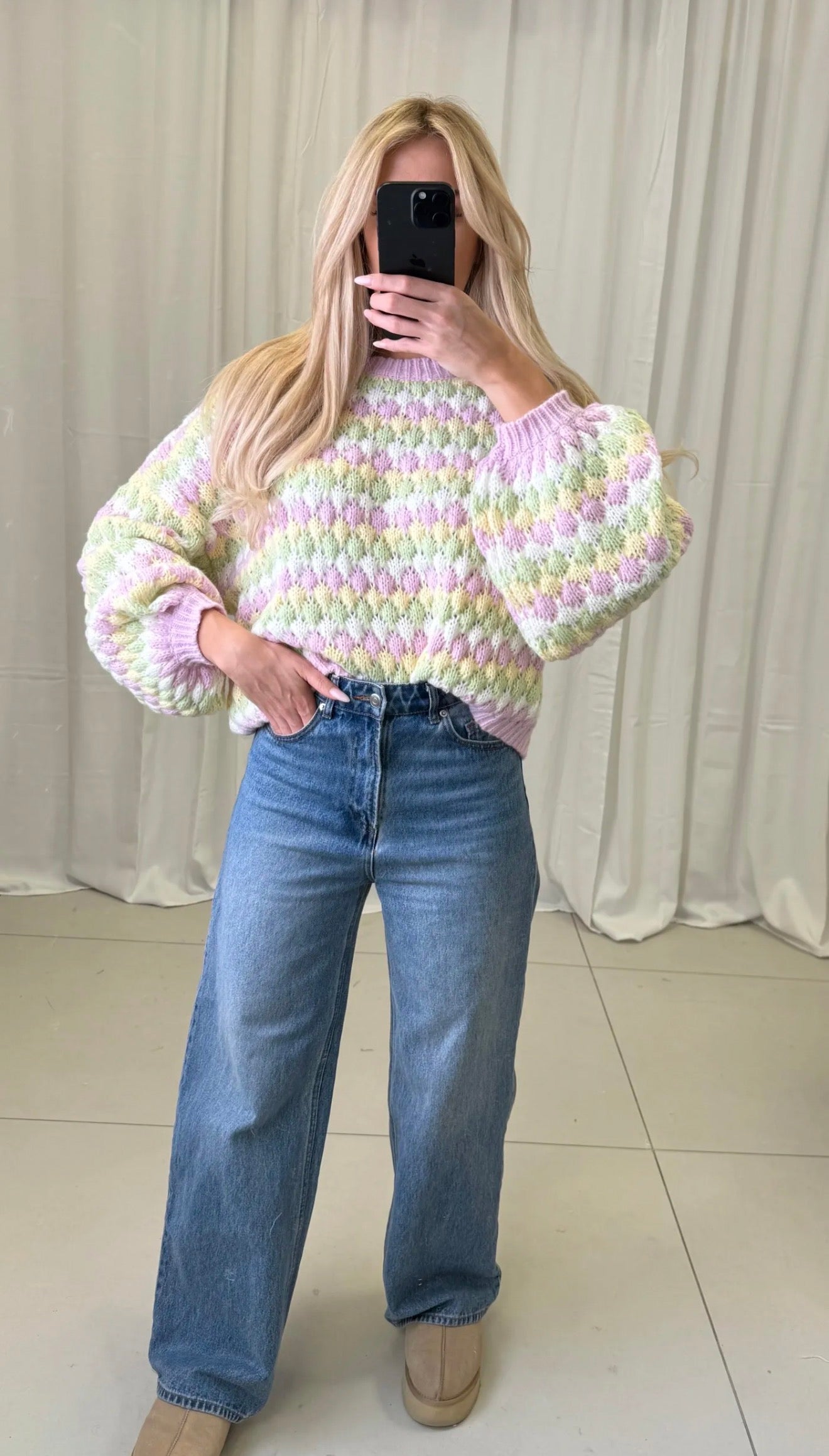 ⊹ CANDY POPS Strickpullover Yellow/Green ⊹