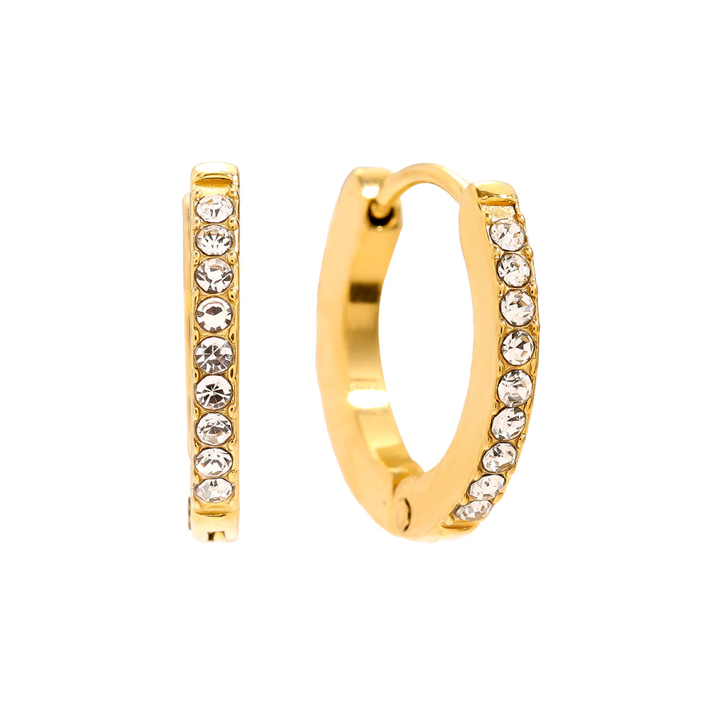 ⊹ SIMPLE DIAMOND Ohrringe Gold ⊹