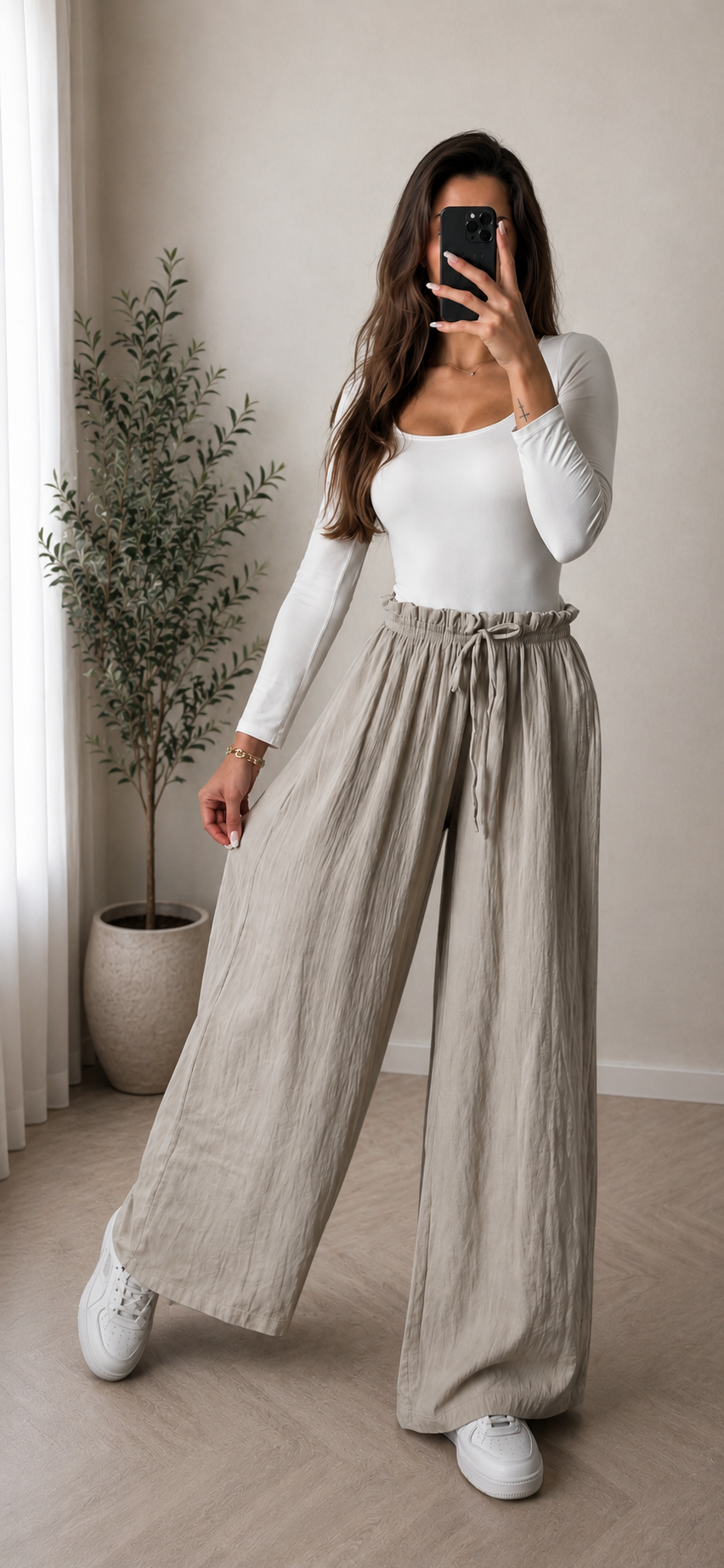 ⊹ MIA Musselinhose Beige ⊹