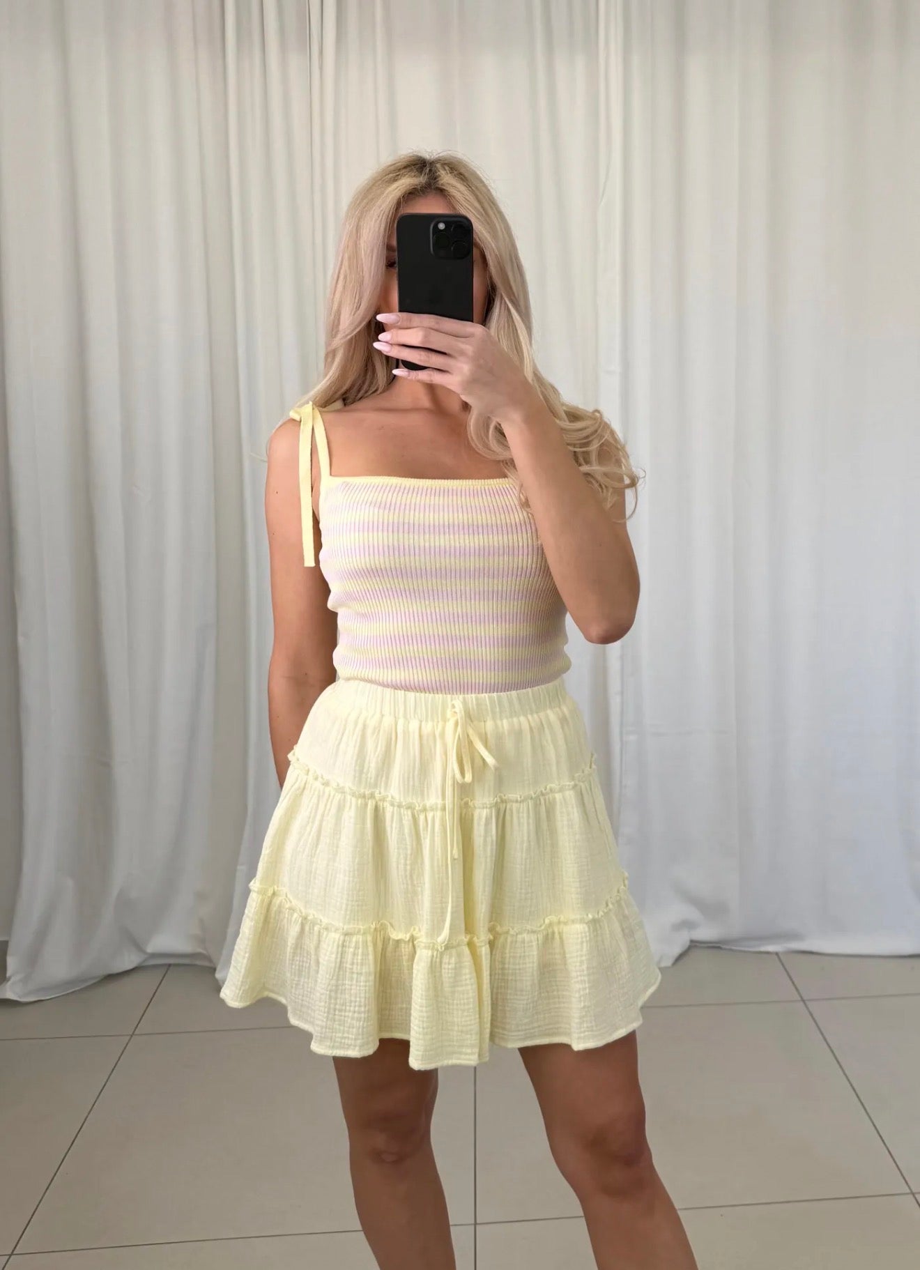 ⊹ PEGGY Top Yellow/Rose ⊹