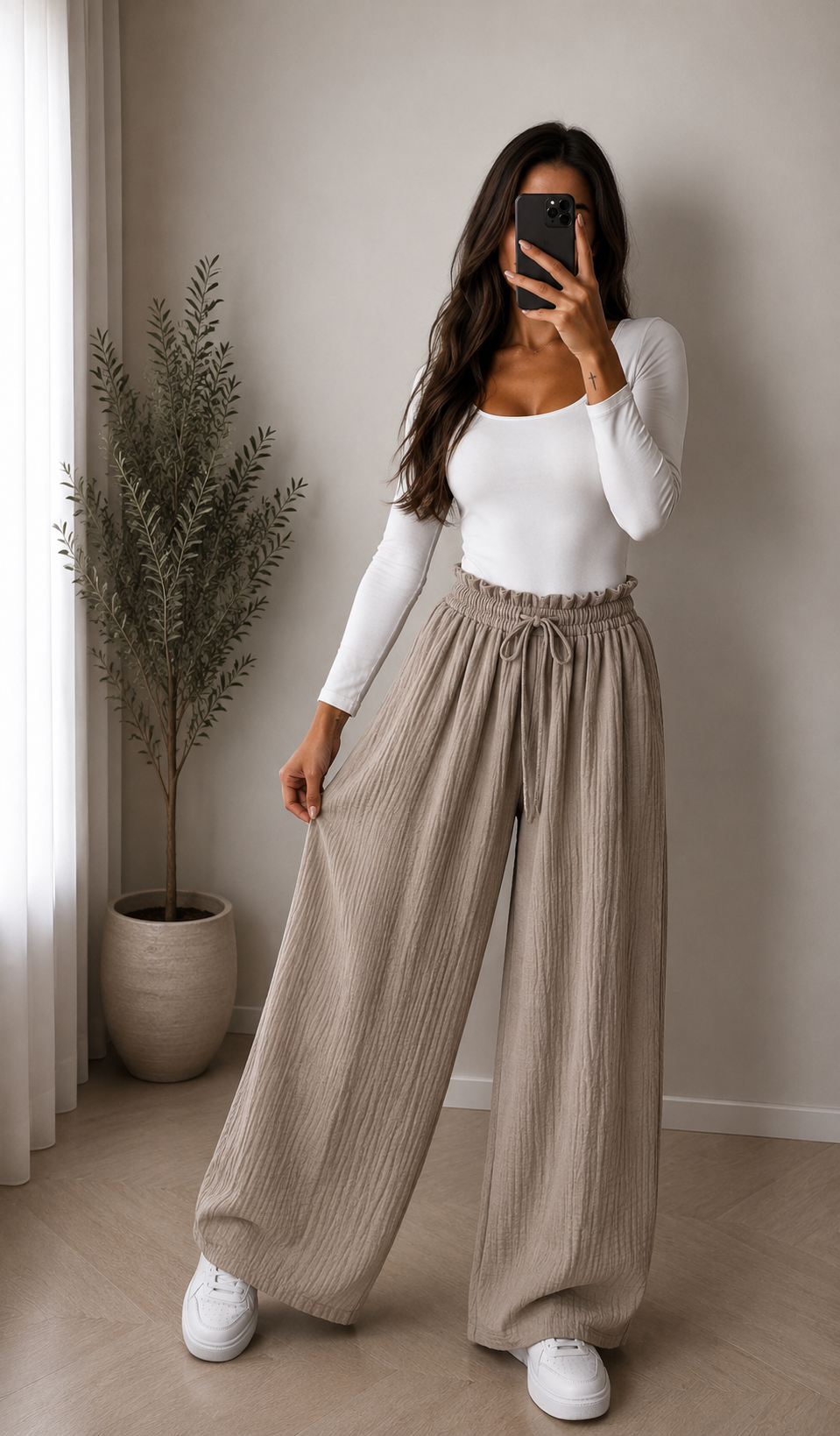 ⊹ MIA Musselinhose Camel ⊹