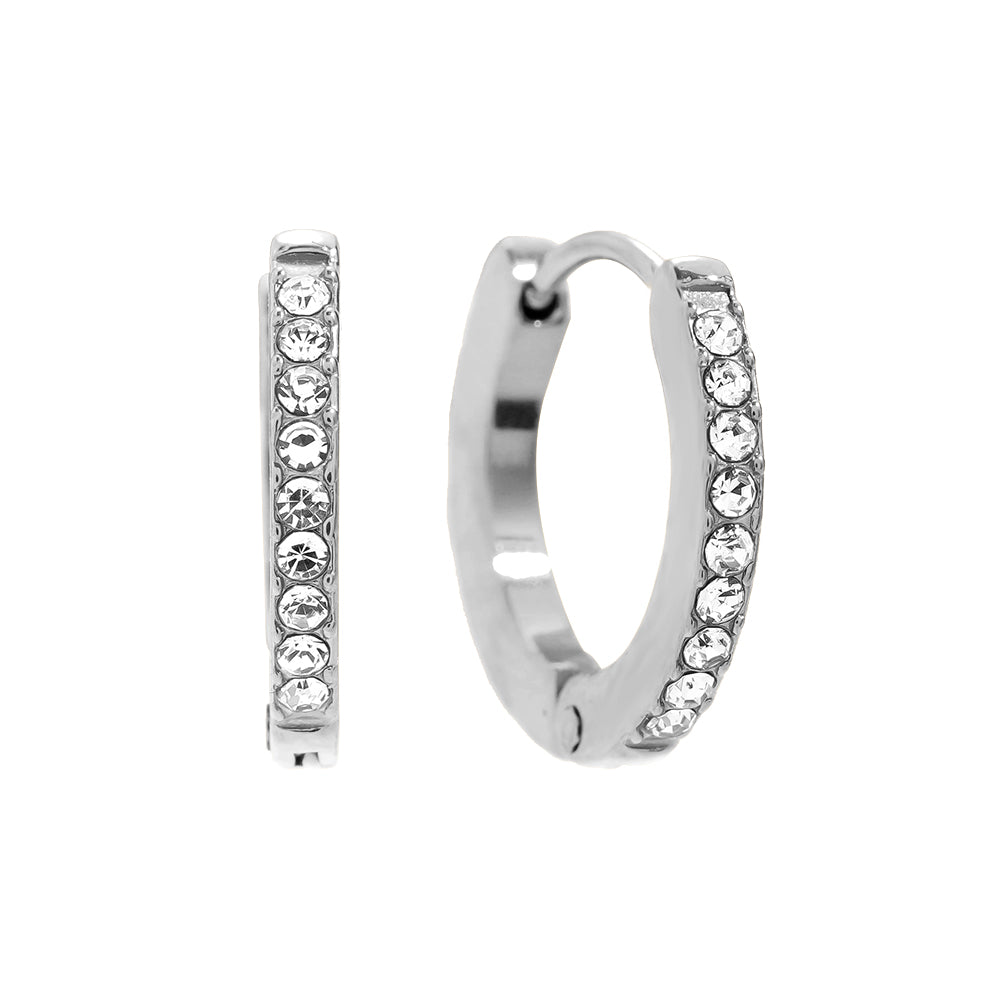⊹ SIMPLE DIAMOND Ohrringe Silber ⊹