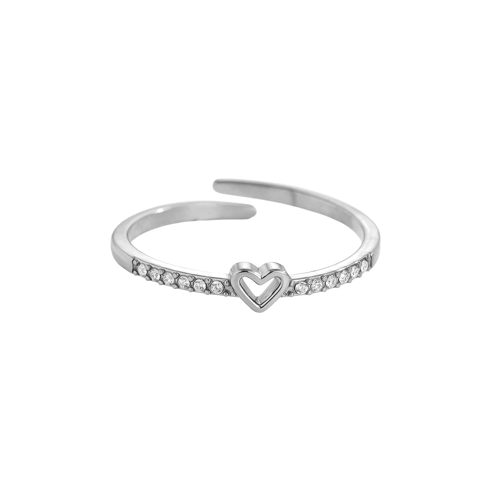 ⊹ HEARTFUL Ring Silber ⊹