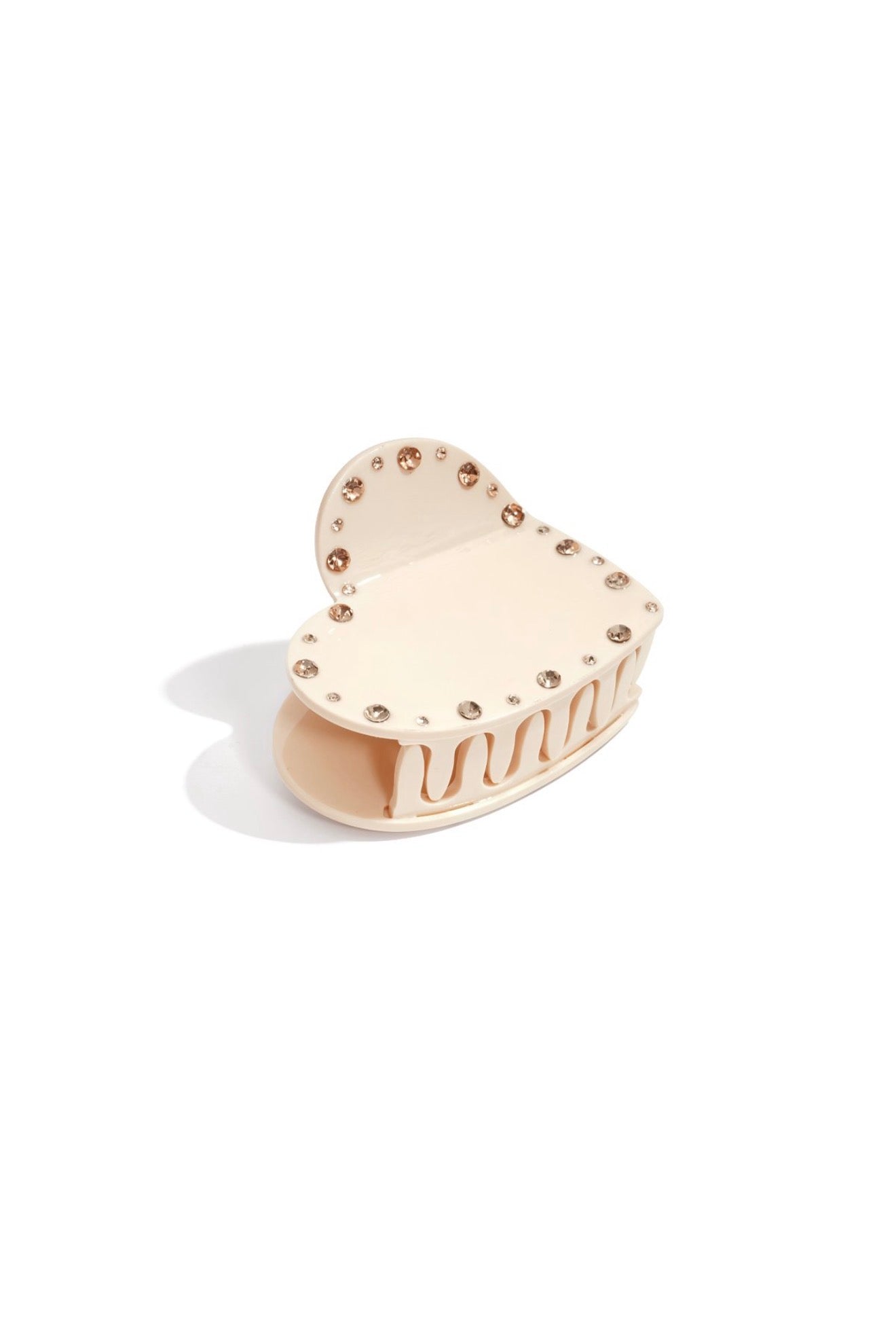 ⊹ HEART Haarspange Beige ⊹
