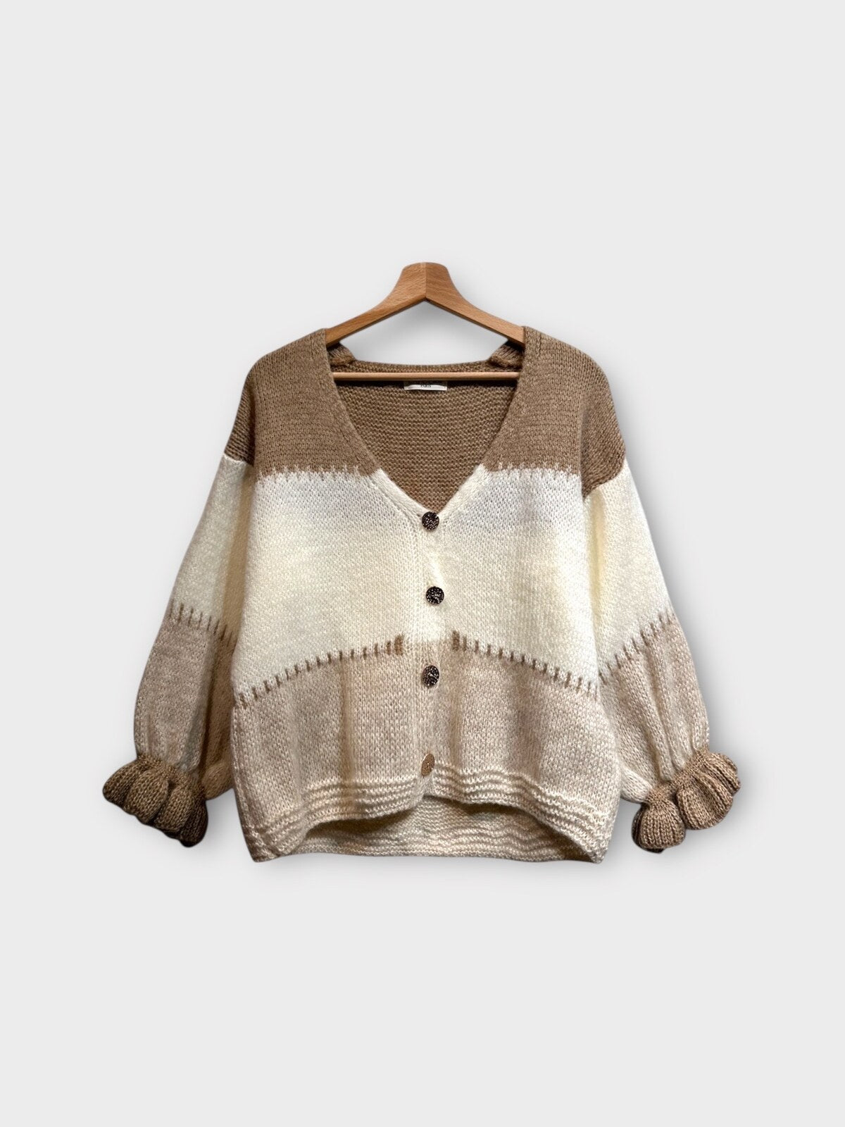 ⊹ FLÉUR Strickjacke Beige ⊹