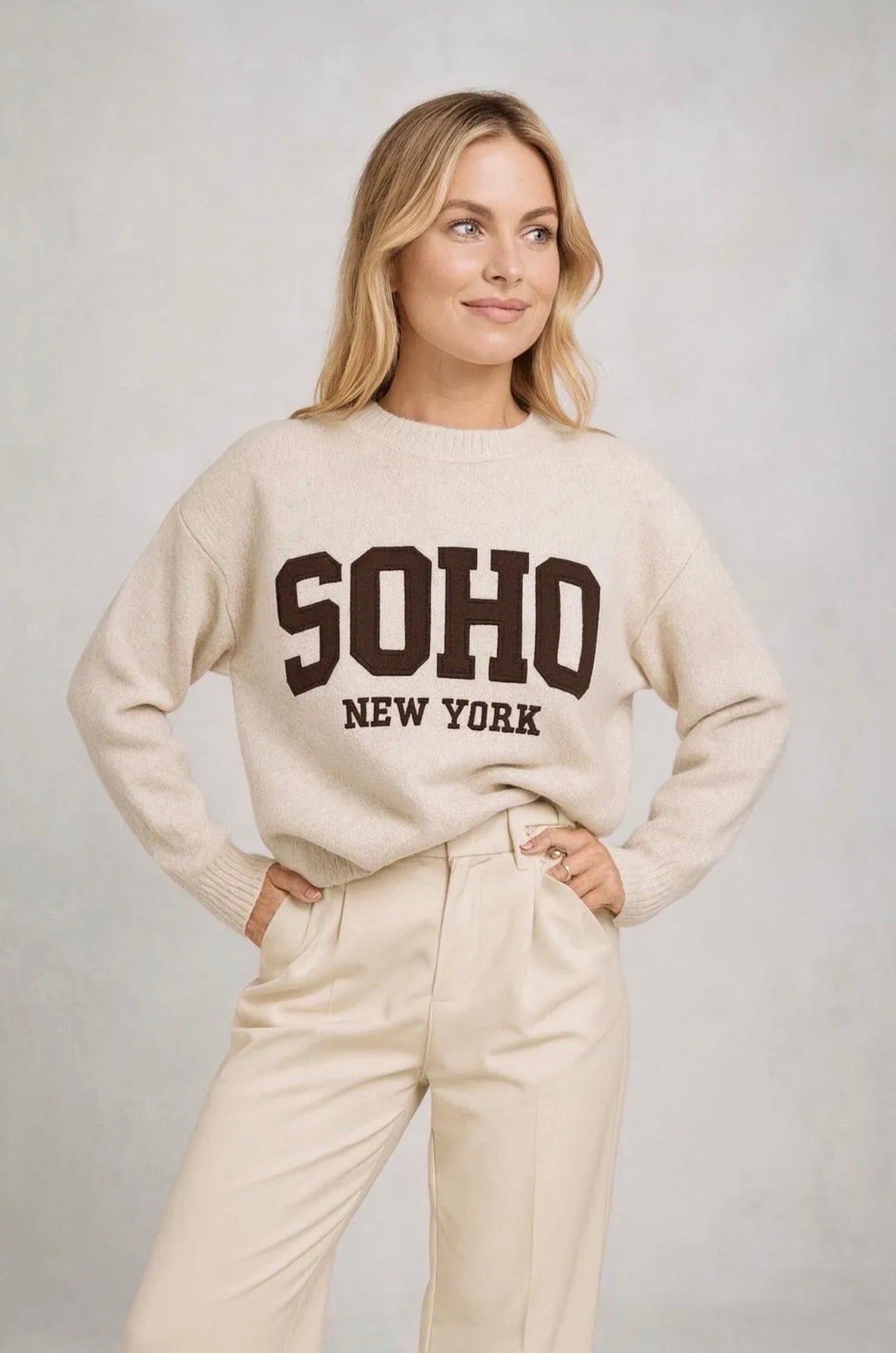 ⊹ SOHO Pullover Brown & Beige ⊹