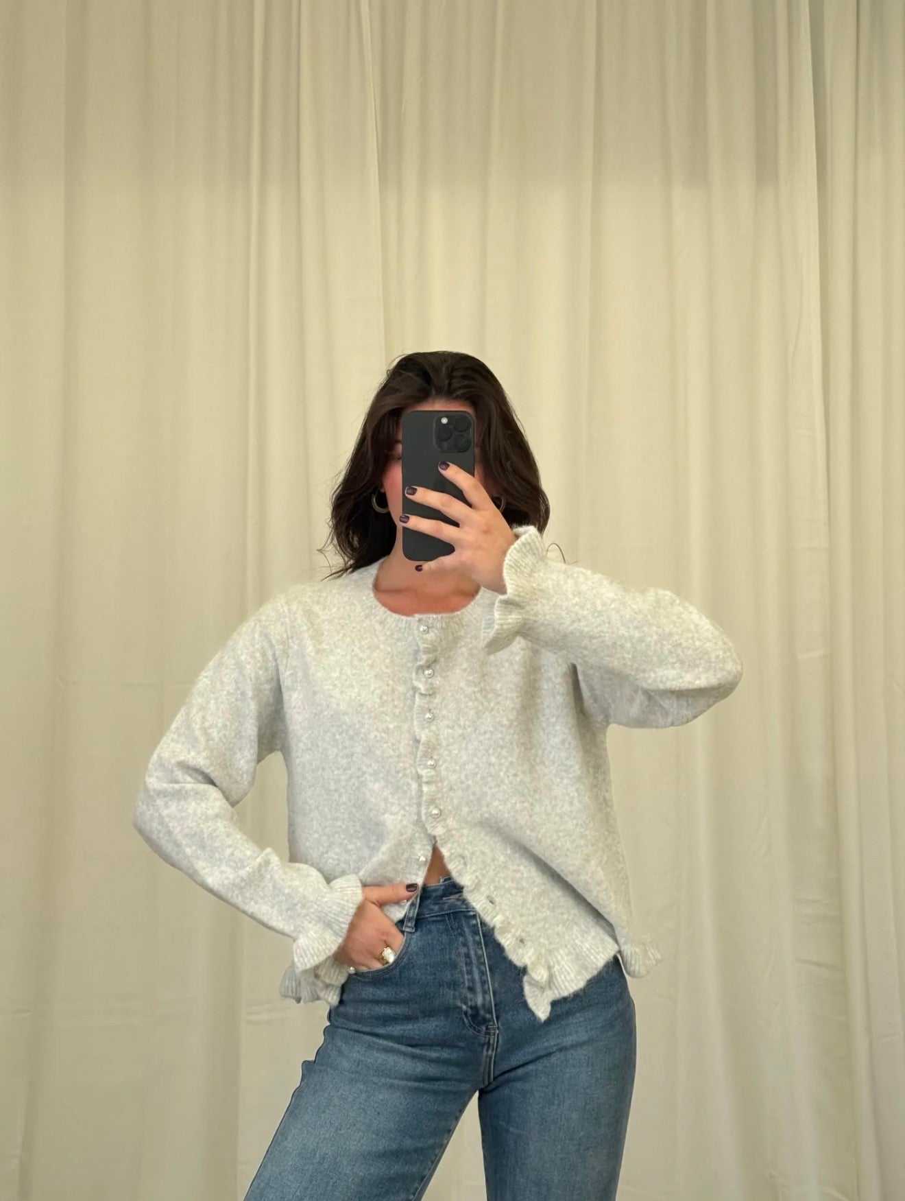 ⊹ PEARLY Strickjacke Grey ⊹