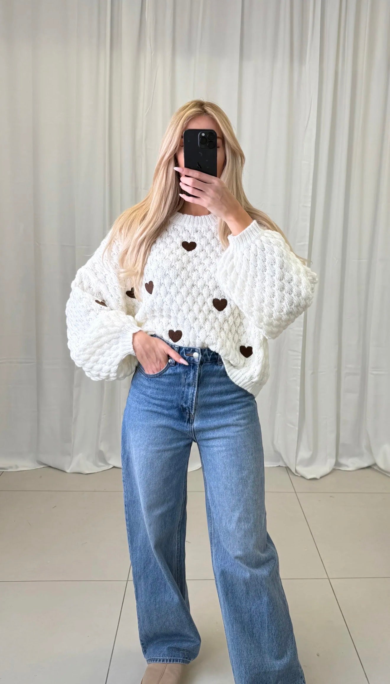 ⊹ HELVI Strickpullover Beige ⊹