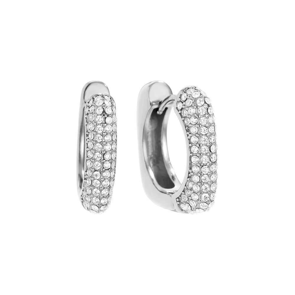 ⊹ CRYSTAL Creolen Silber ⊹