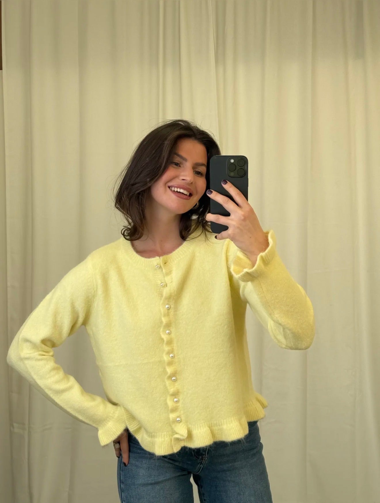 ⊹ PEARLY Strickjacke Yellow ⊹