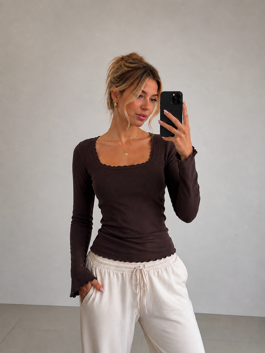 ⊹ HELI Longsleeve Brown ⊹
