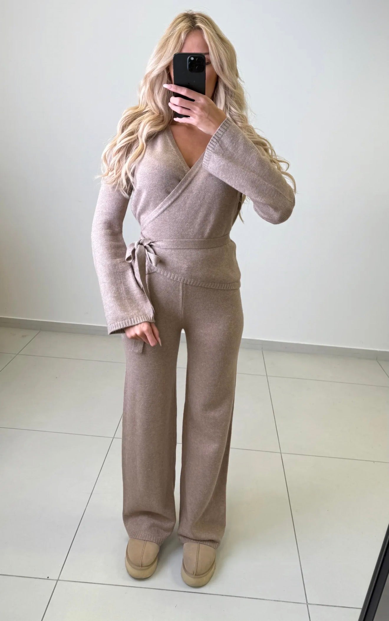 ⊹ COZY Strickhose Taupe ⊹