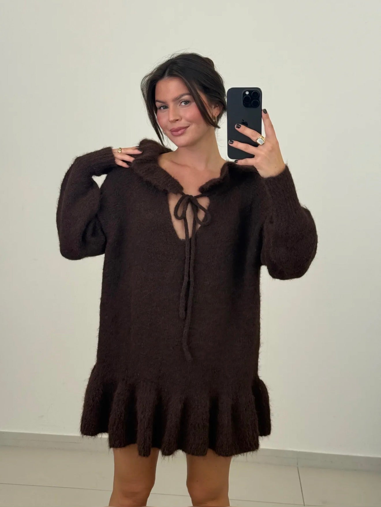 ⊹ PAYTON Strickpullover/ kleid Brown ⊹