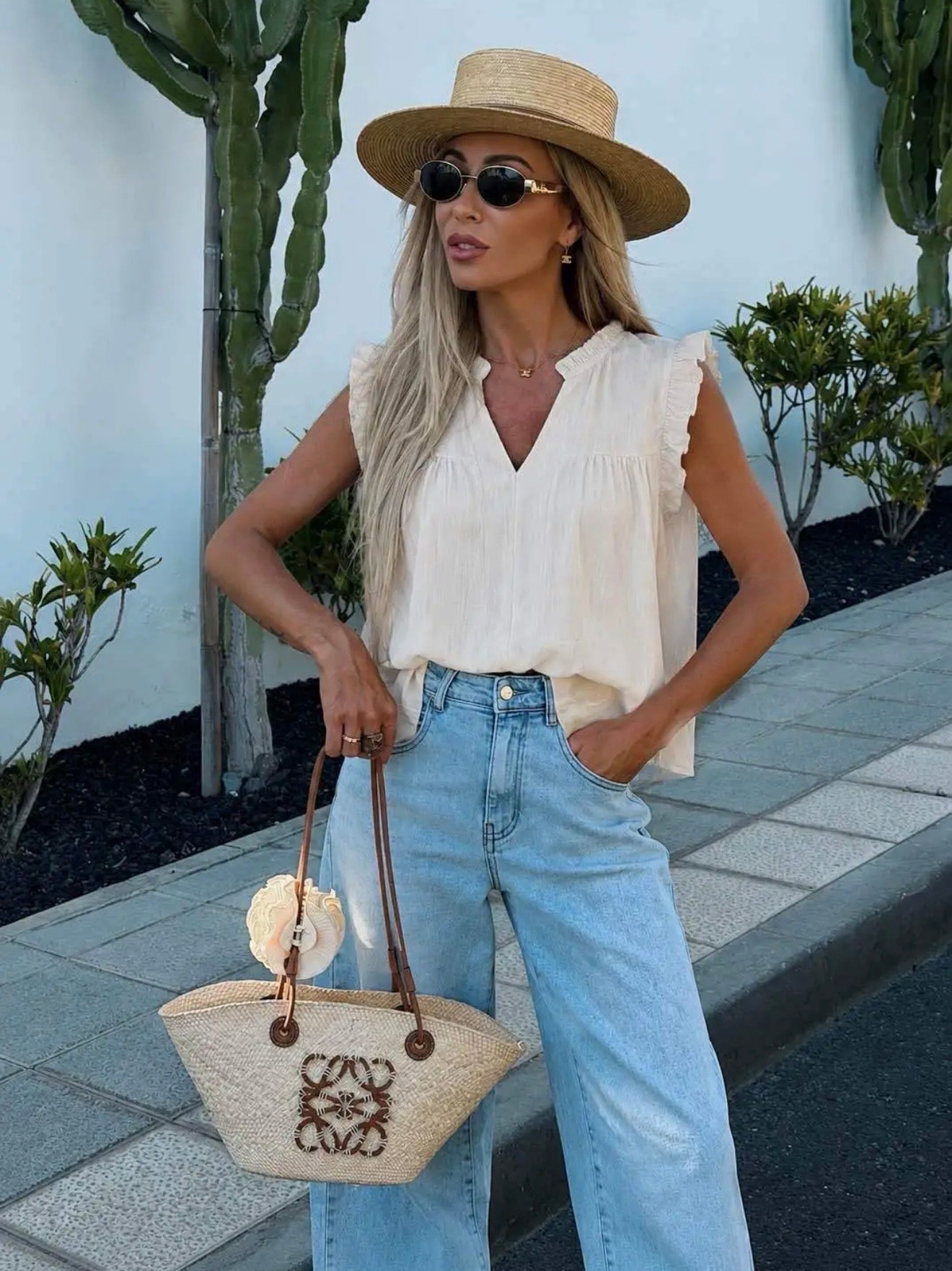⊹ FIZZI Bluse Beige ⊹