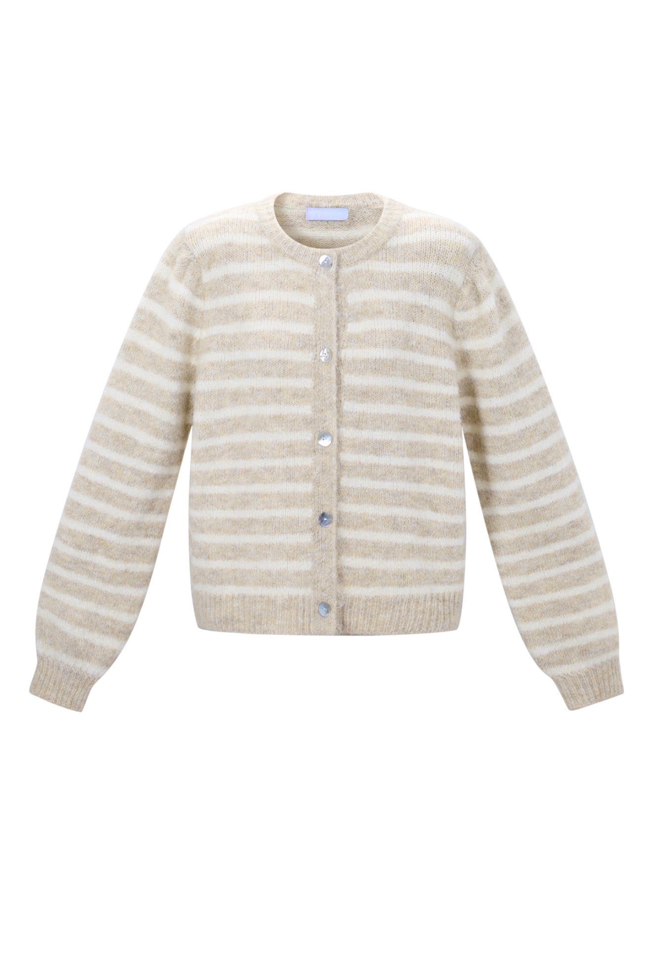 ⊹ STRIPY Strickjacke Beige ⊹