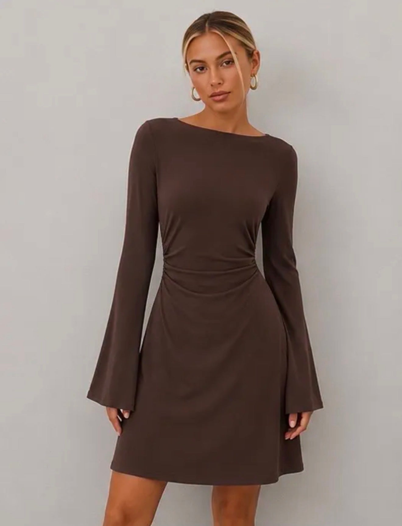 ⊹ LEORA Kleid Brown ⊹