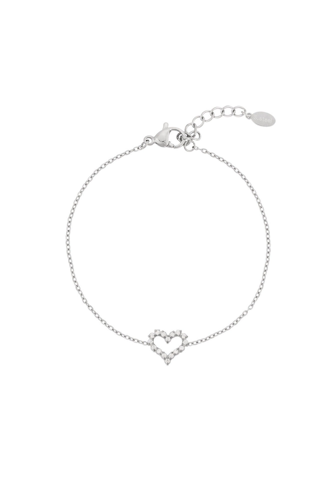 ⊹ HEARTFUL Armband Silber ⊹