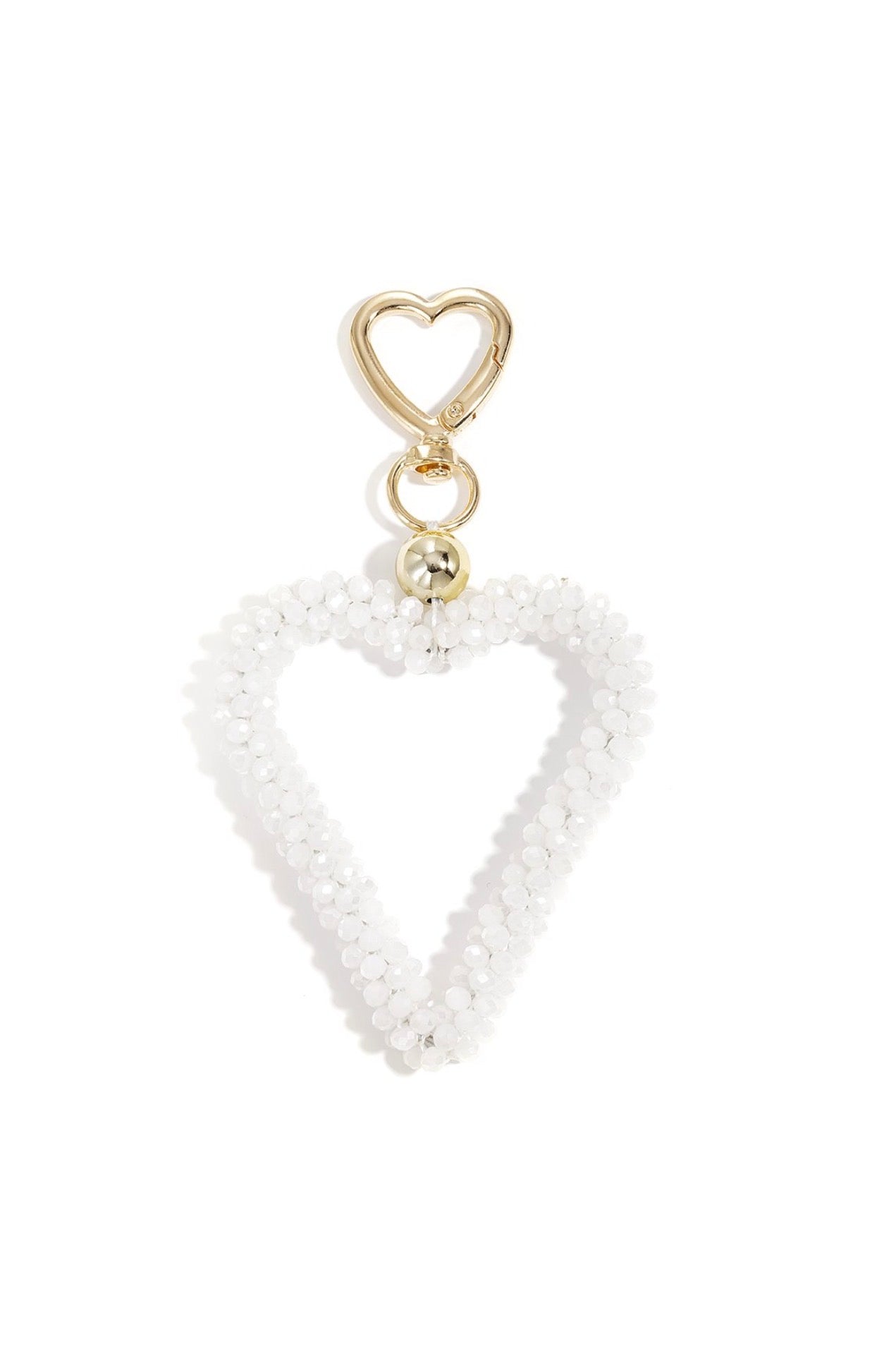 ⊹ HEARTFUL Taschenanhänger White ⊹