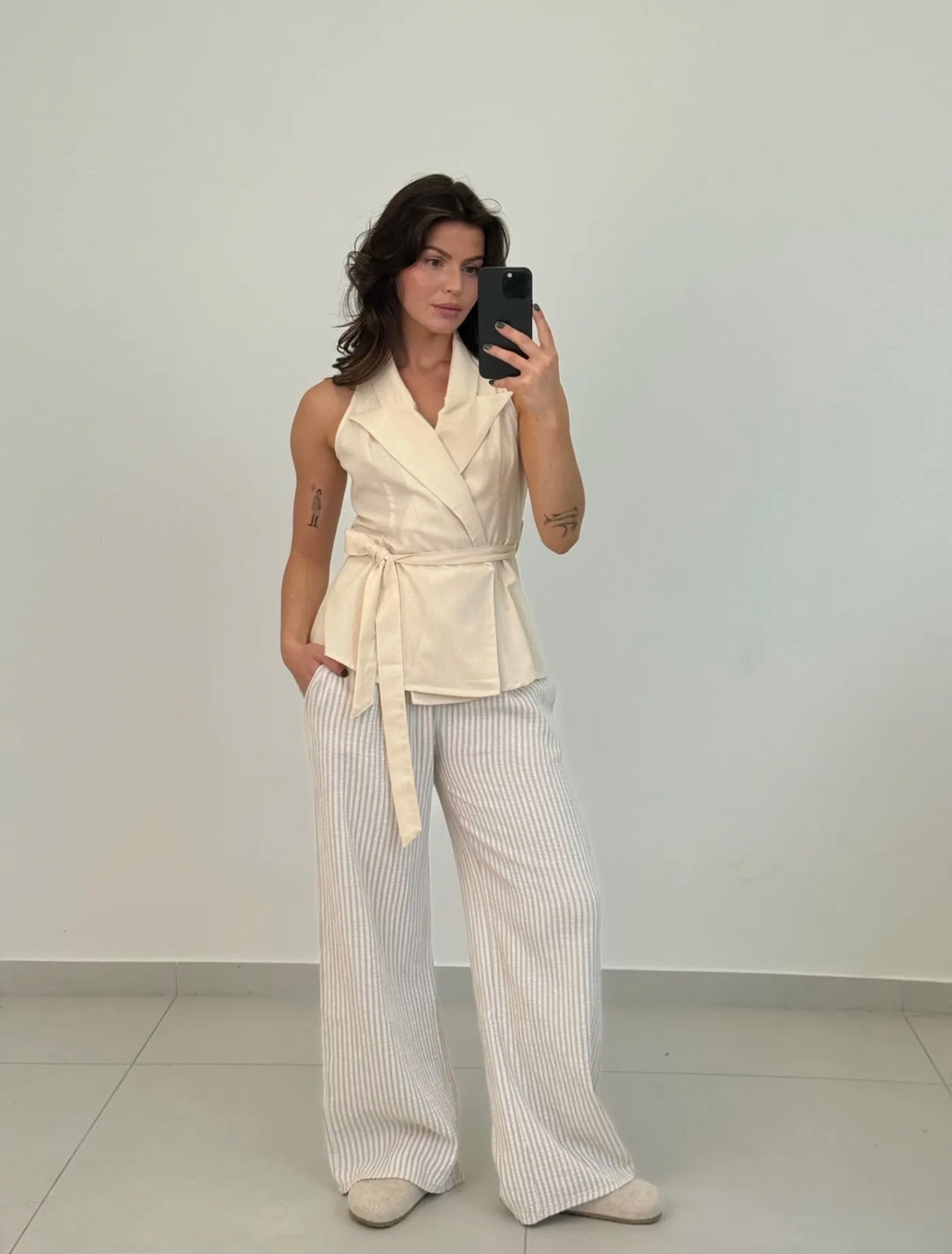 ⊹ MEO Musselin Hose Beige ⊹