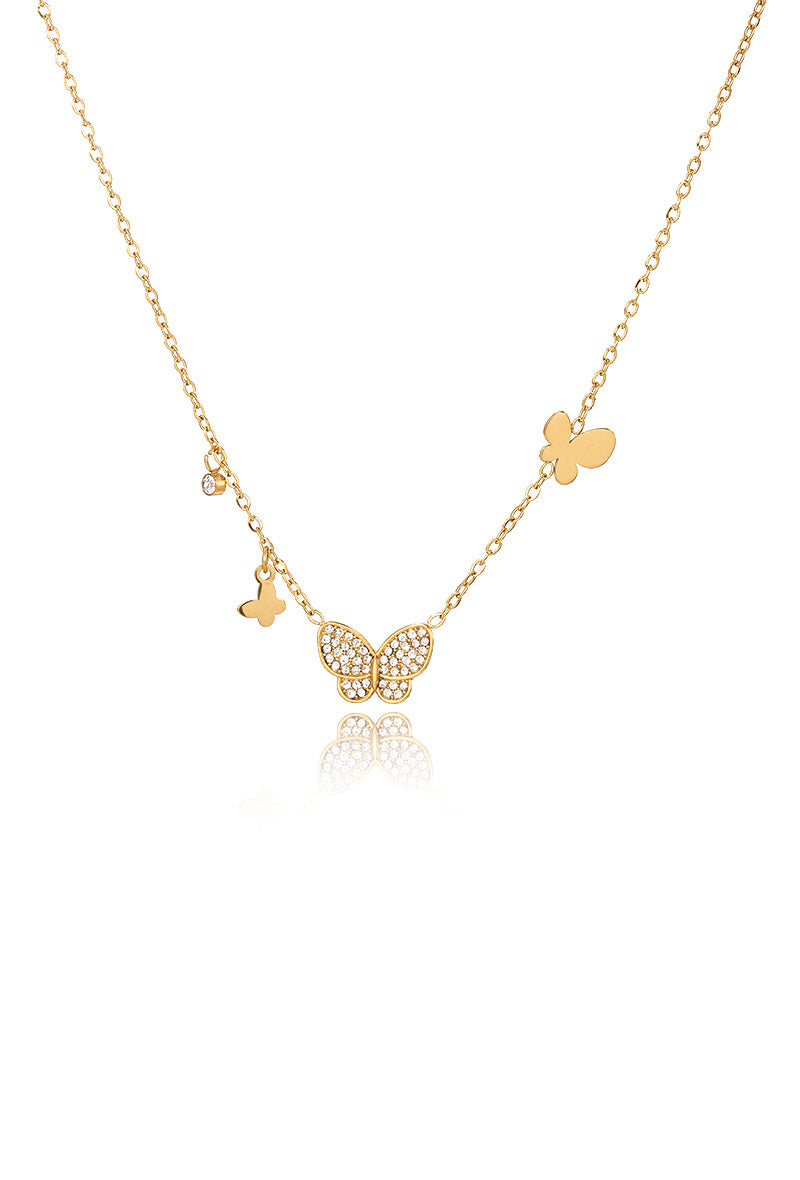 ⊹ BUTTERFLY Halskette Gold ⊹