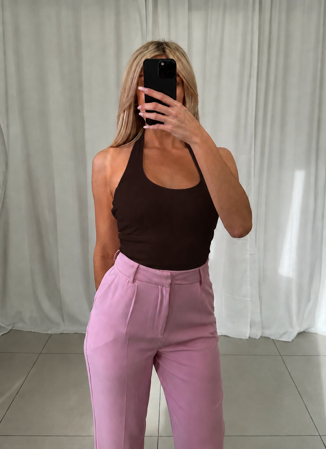 ⊹ DEMI Neckholdertop Brown ⊹