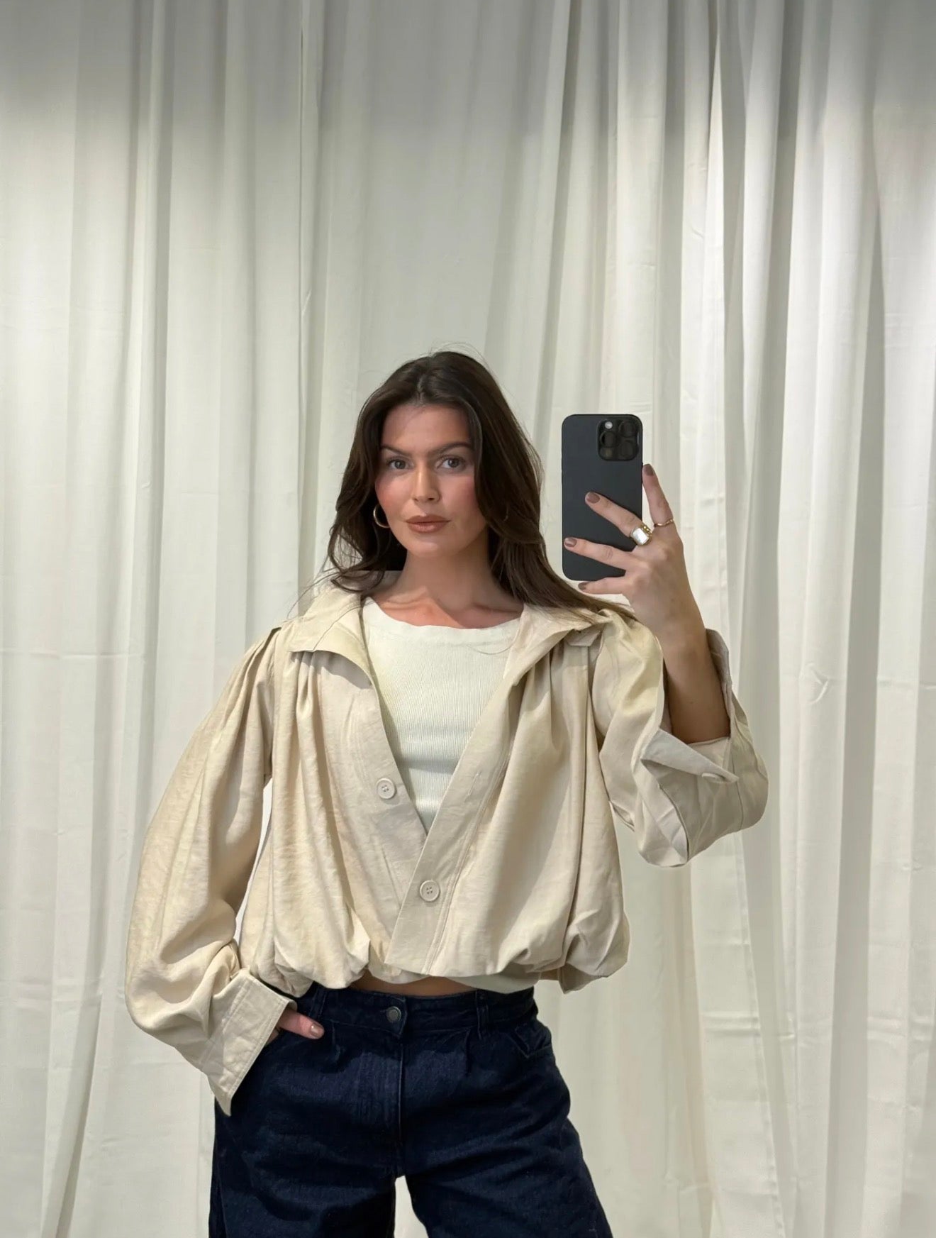 ⊹ ELENA Jacke Beige ⊹