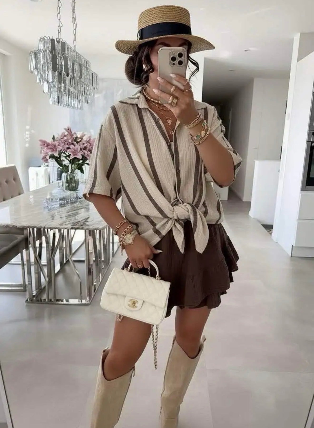 ⊹ DANA Bluse Beige ⊹