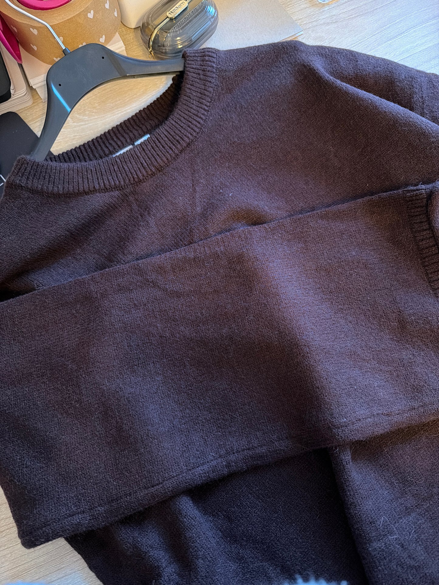 ⊹ COZY Strickpullover Braun ⊹