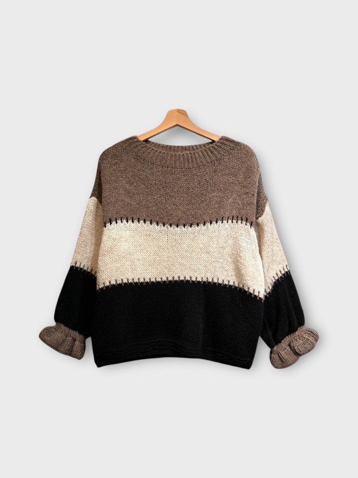 ⊹ FLÉUR Strickpullover Taupe ⊹