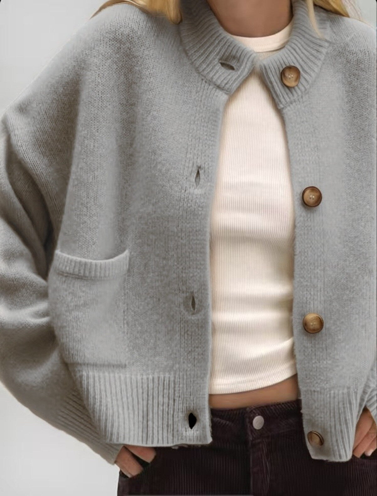 ⊹ LIZ Strickjacke Grau ⊹