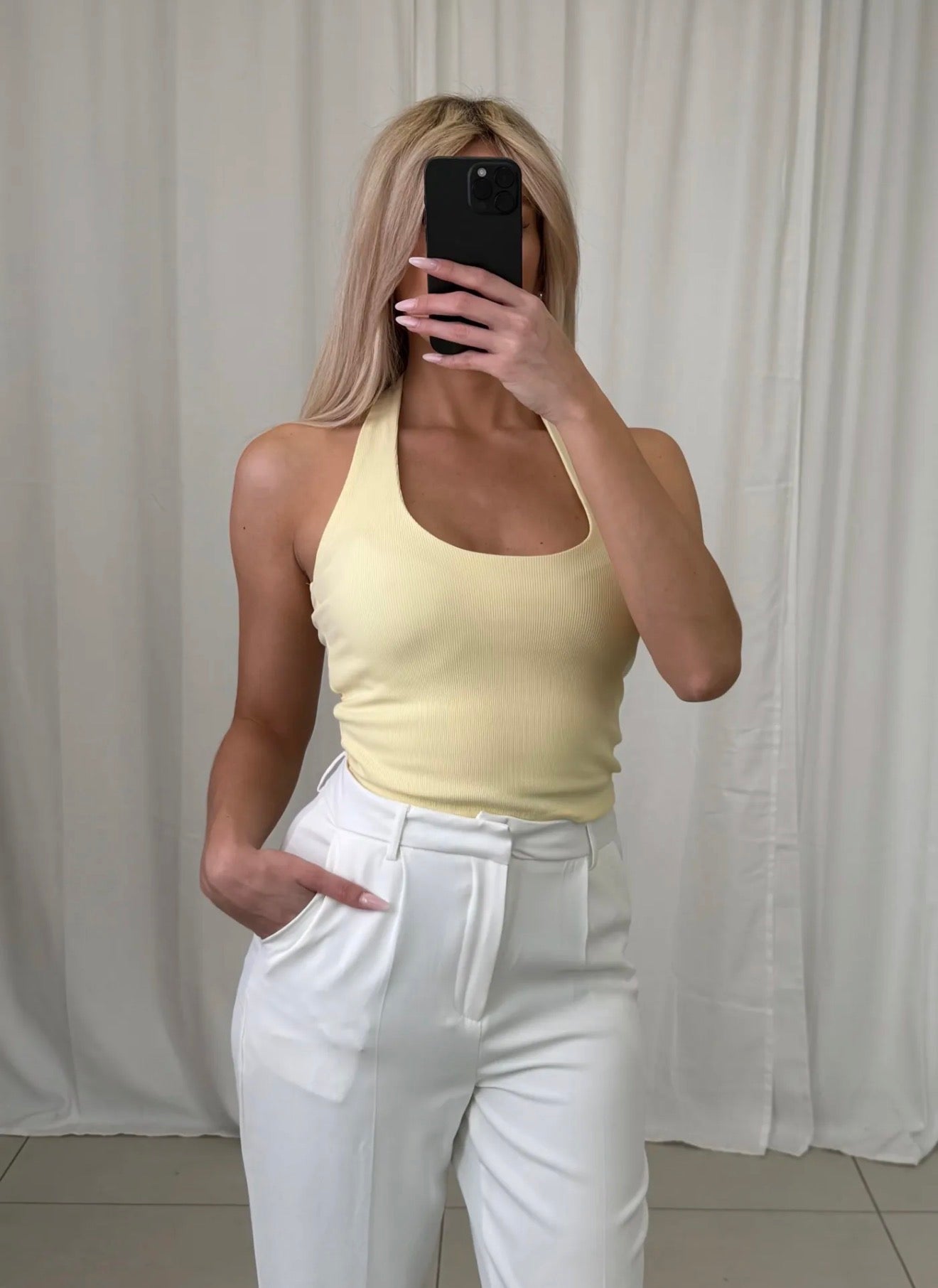 ⊹ DEMI Neckholdertop Yellow ⊹