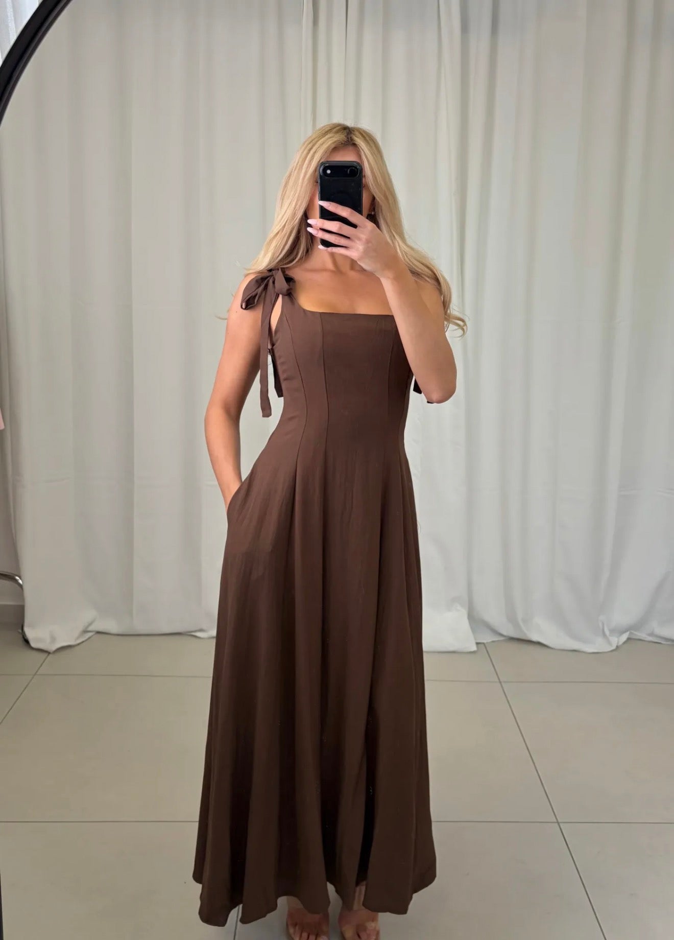 ⊹ FRIEDA Kleid Brown ⊹