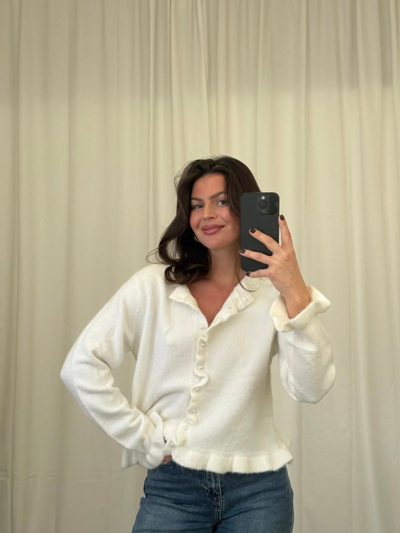 ⊹ PEARLY Strickjacke Beige ⊹