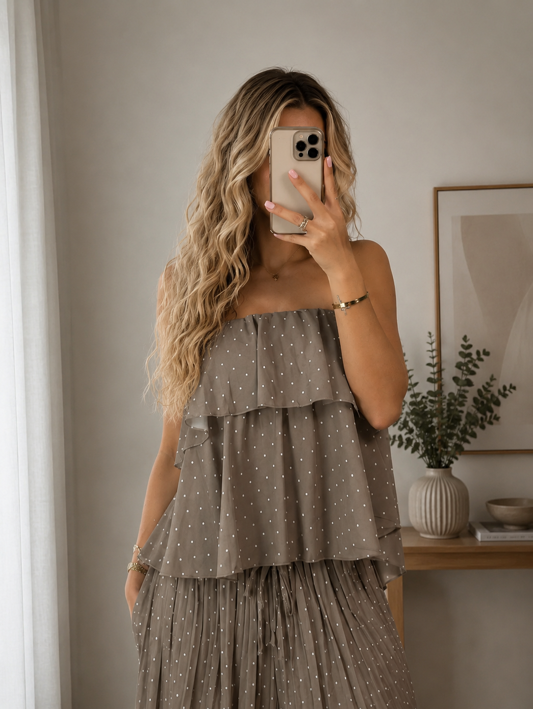 ⊹ DOTS Top Taupe ⊹