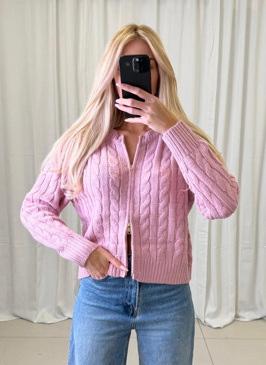 ⊹ ZOPFI Strickjacke Rosa ⊹