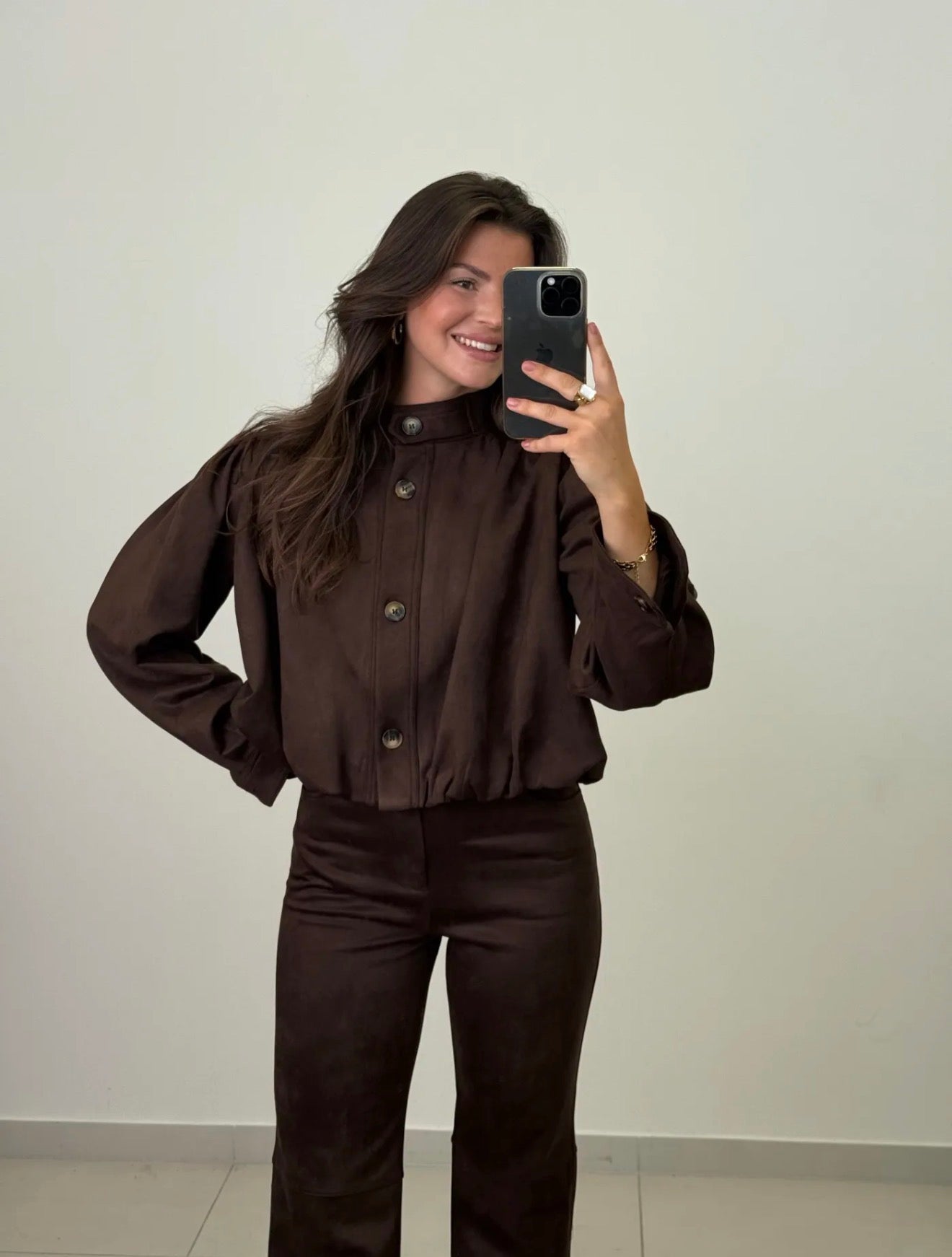 ⊹ ELENA SAMT Jacke Brown ⊹
