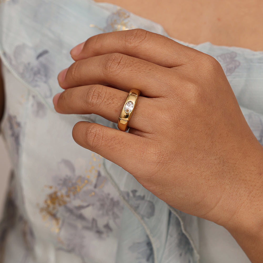⊹ CELINE Ring Gold ⊹