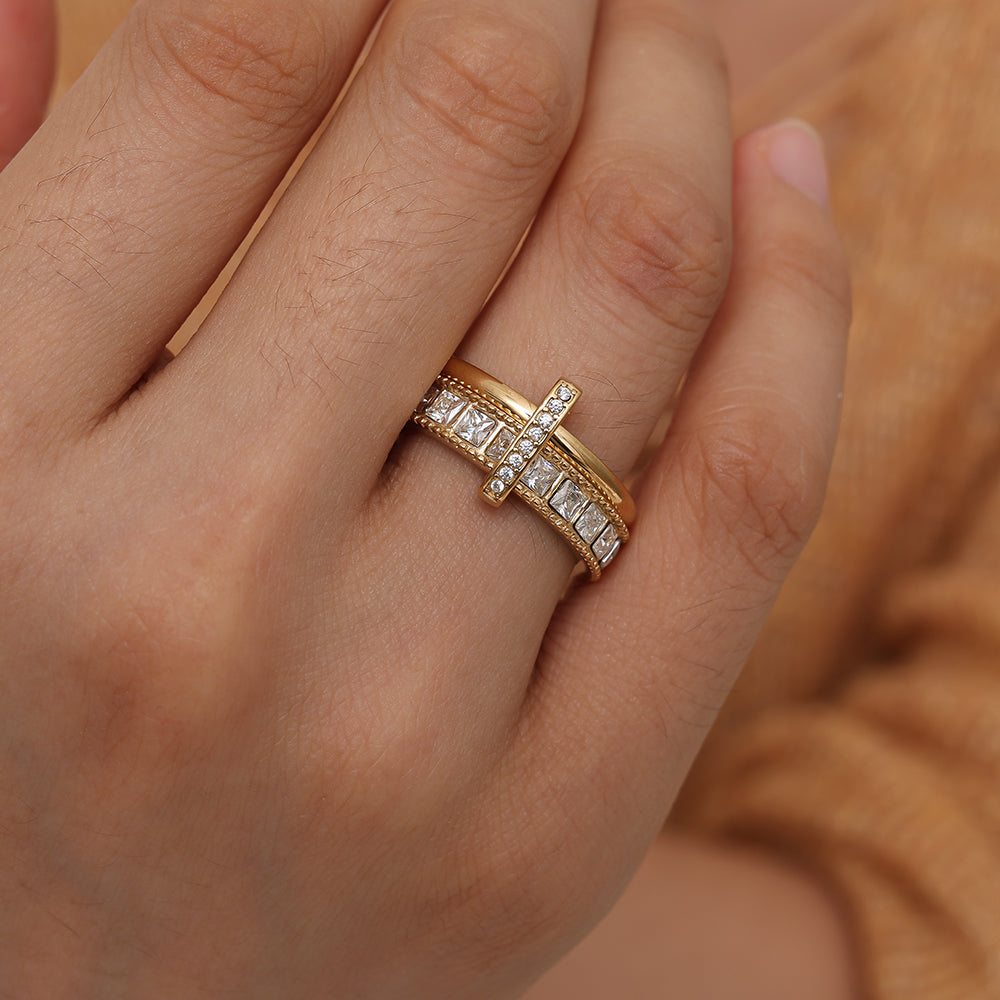 ⊹ DIAMORA Ring Gold ⊹