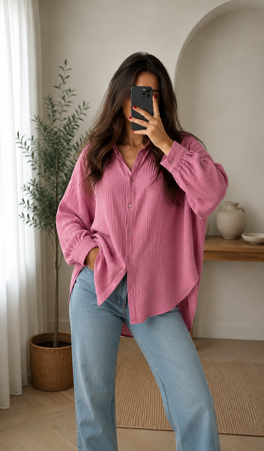 ⊹ MALIN Musselinbluse Rosewood ⊹
