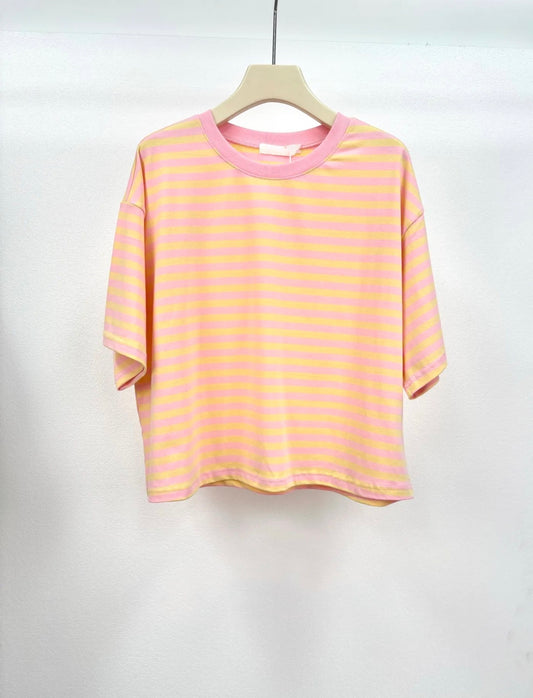 ⊹ FANYA Tshirt Rose/Yellow ⊹