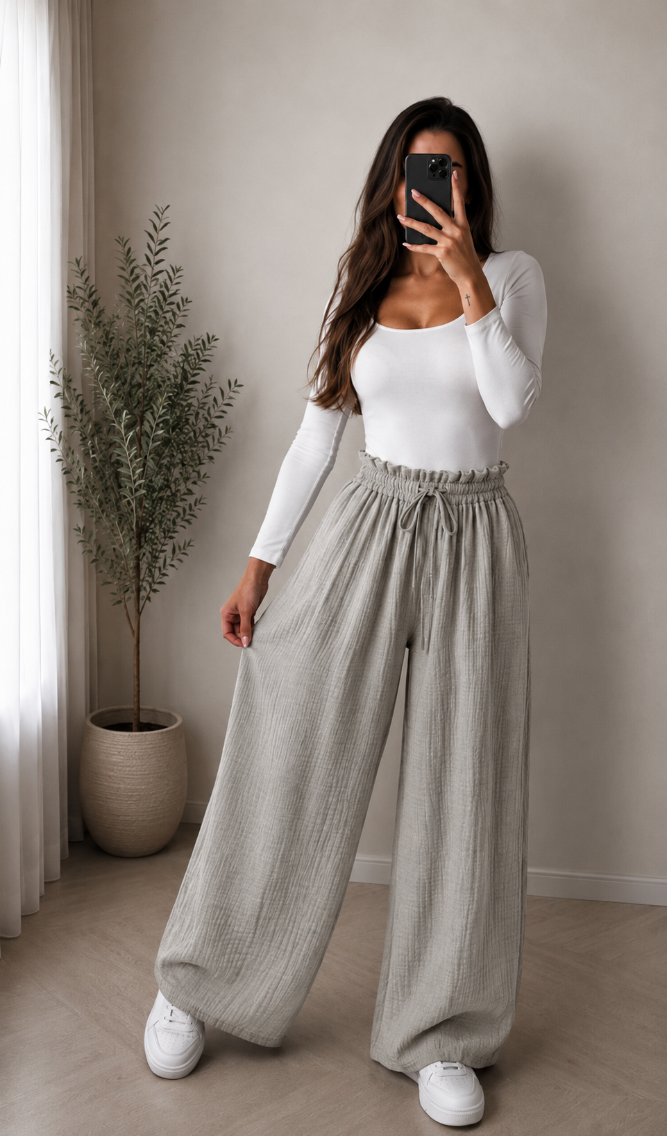 ⊹ MIA Musselinhose Taupe ⊹