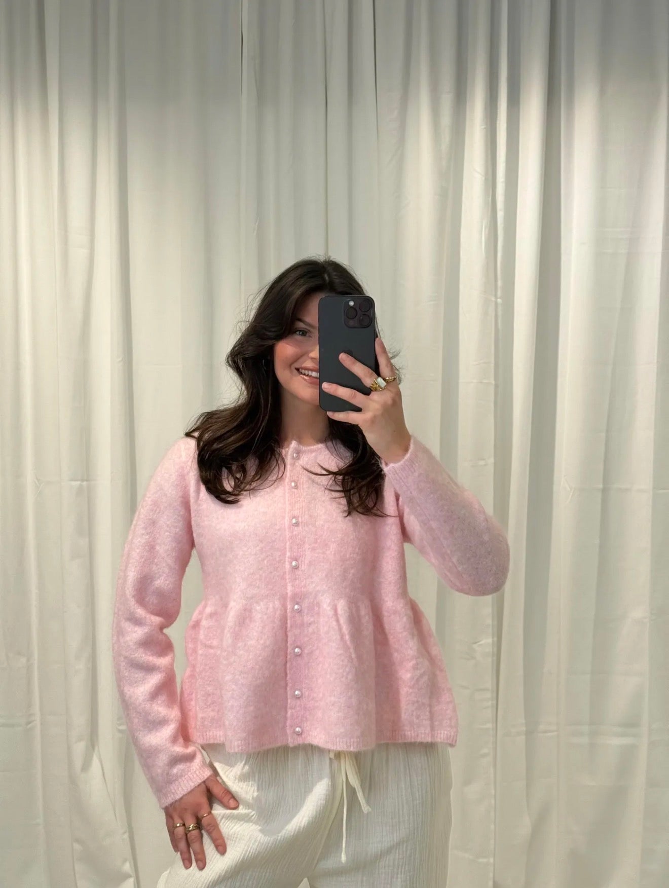 ⊹ PEARLS Strickjacke Rose ⊹