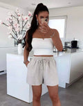 ⊹ FELINA Musselin Hose Beige ⊹