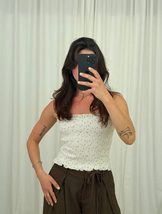 ⊹ NOVA Top White/Yellow ⊹