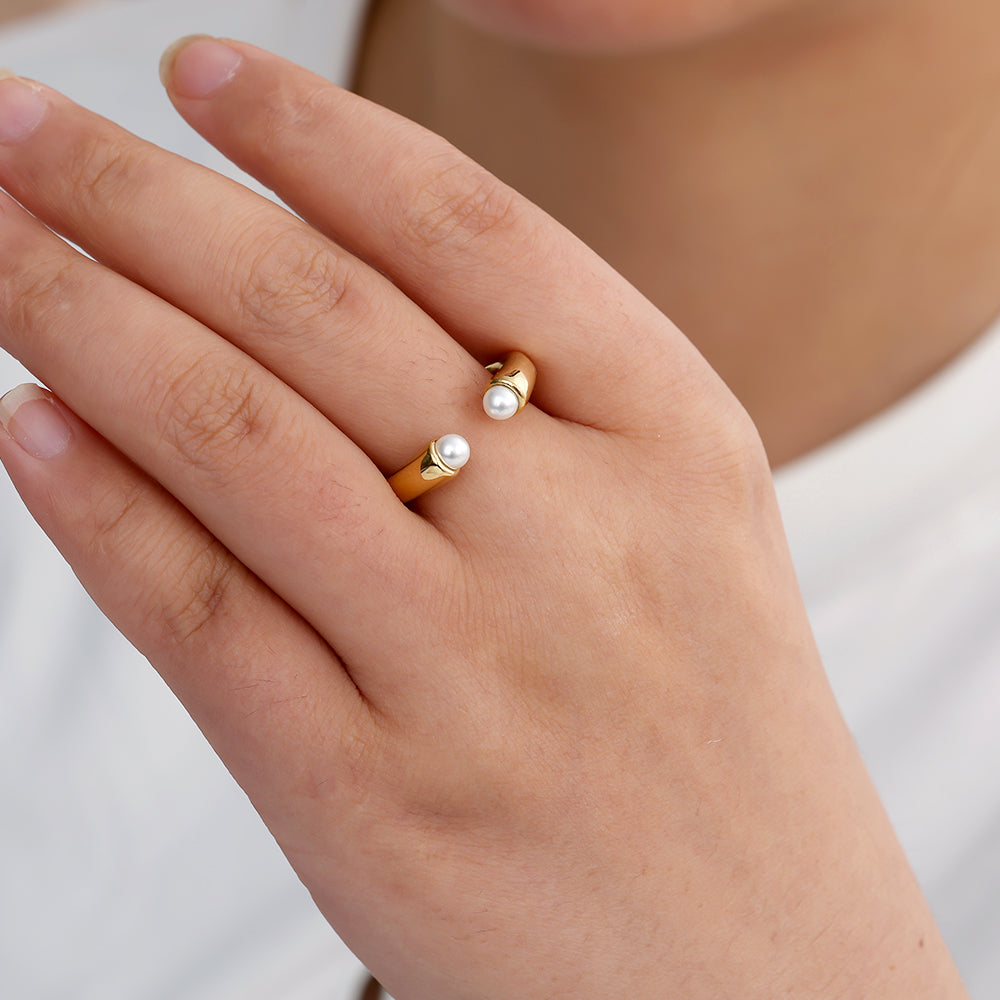 ⊹ PEARLA Ring Gold ⊹