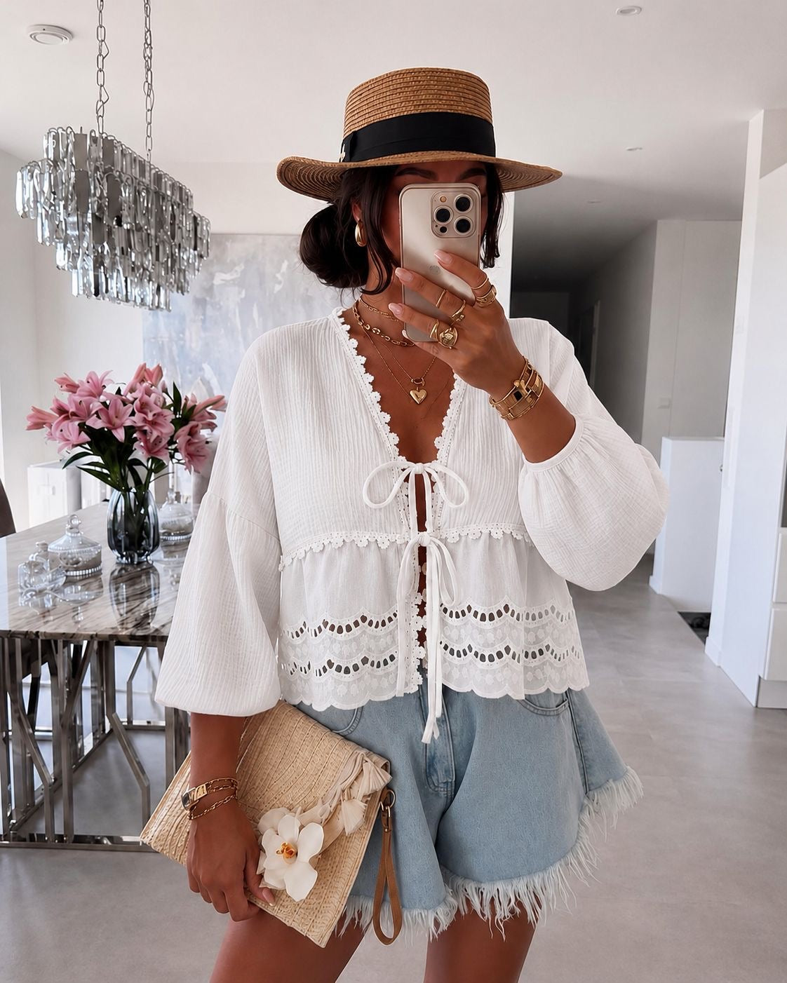 ⊹ FINA Bluse White ⊹