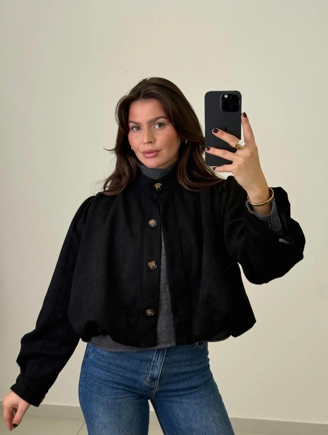 ⊹ ELENA SAMT Jacke Black ⊹