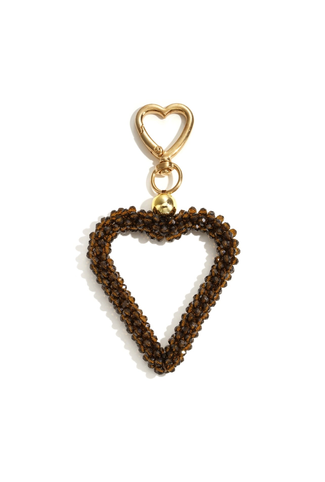 ⊹ HEARTFUL Taschenanhänger Braun ⊹