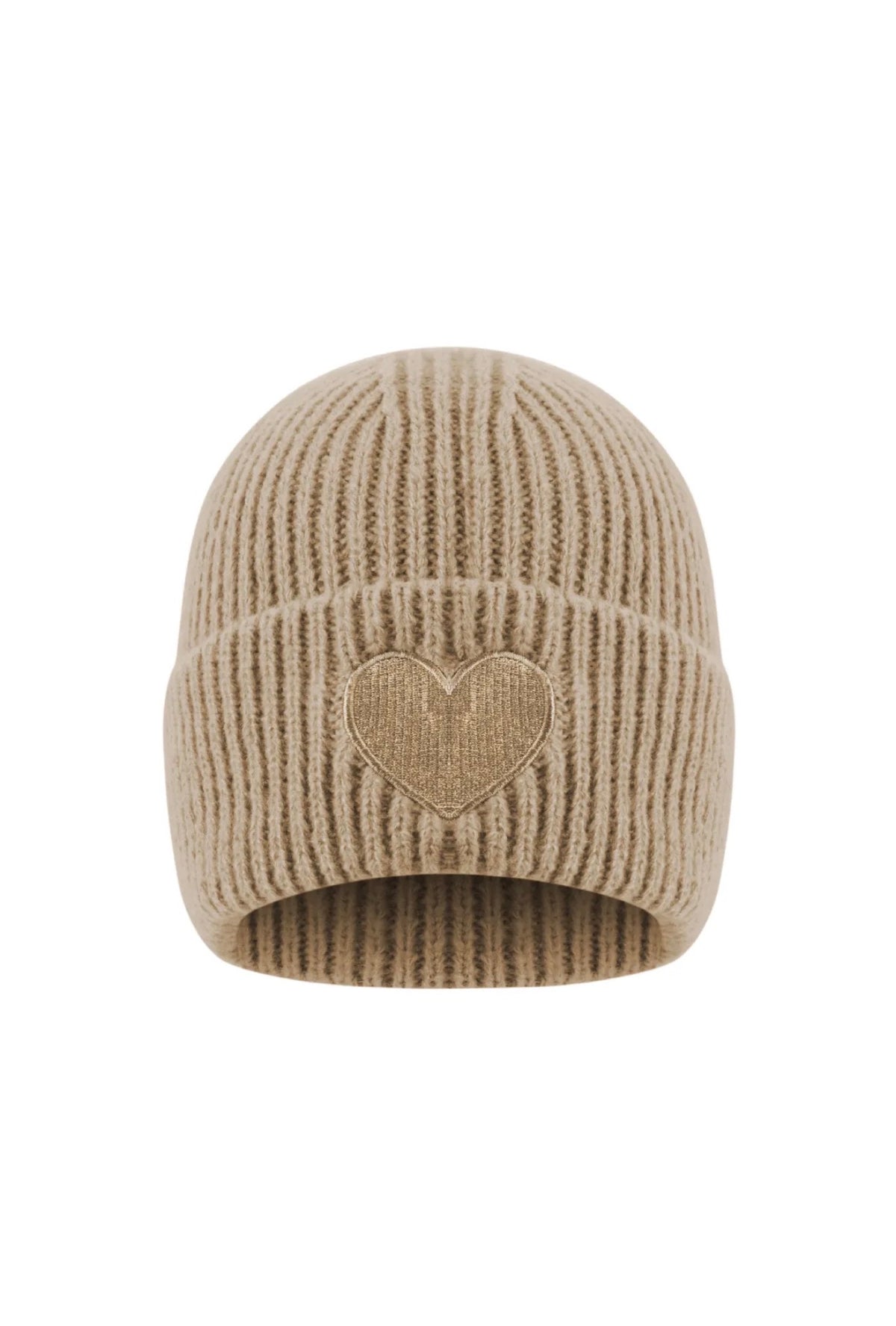 ⊹ HEARTS Mütze Beige ⊹