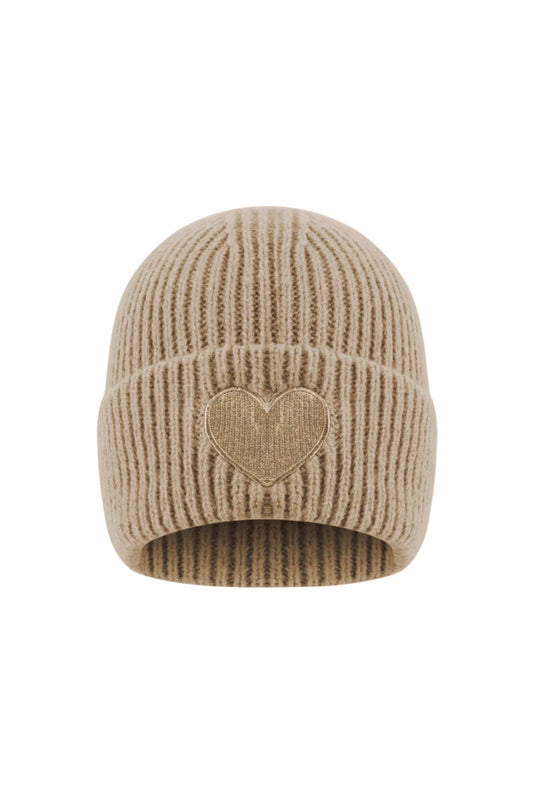 ⊹ HEARTS Mütze Beige ⊹
